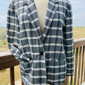 COS Black and White Blazer Relaxed Fit Suit Jacket